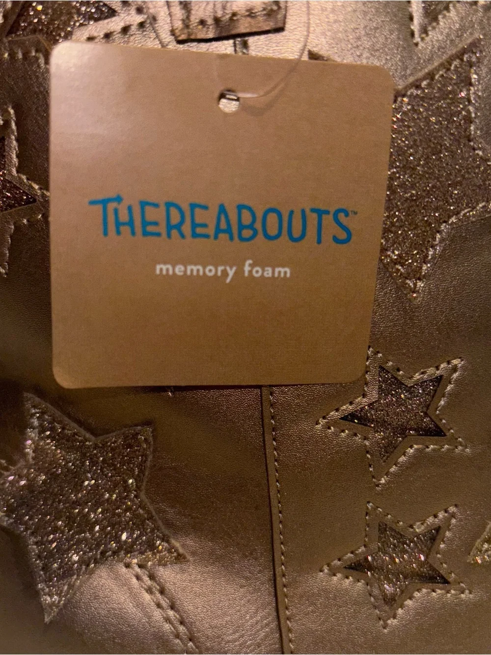 Thereabouts Girls Metallic Sienna Rose Gold Stars Western Cowgirl Ankle Boots 2